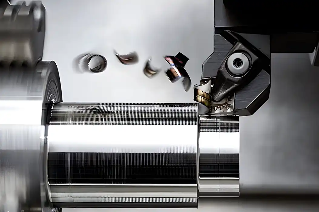 Turning operation with an indexable carbide insert